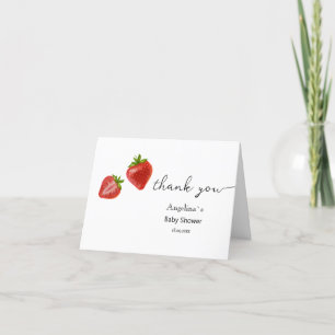 Flat Thank You Baby Shower. Card