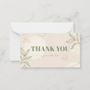 Flat Thank You Card