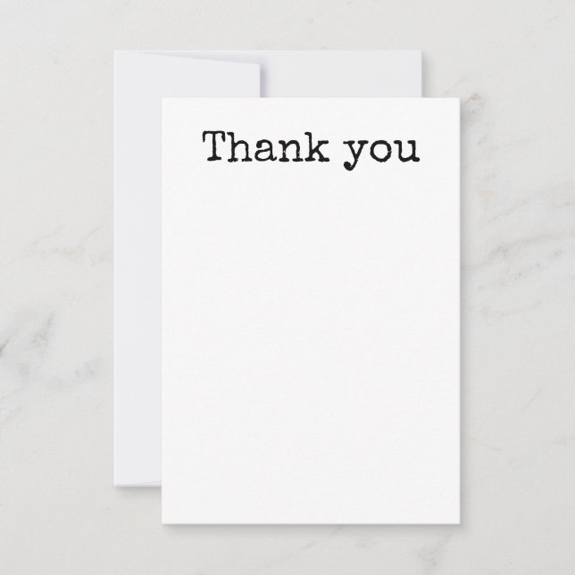 Flat Thank You Card (Front)