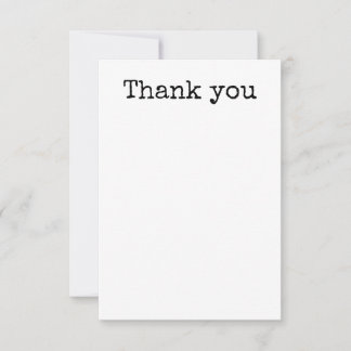Flat Thank You Card