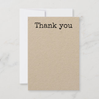 Flat Thank You Card