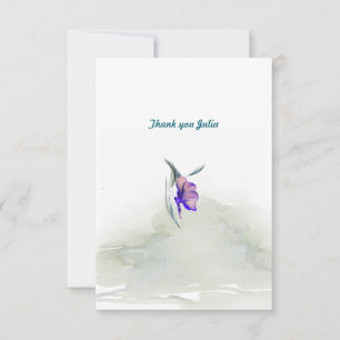 Flat thank you card