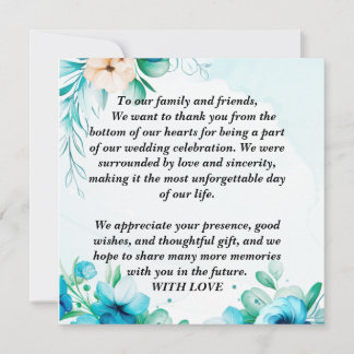 Flat Thank You Card