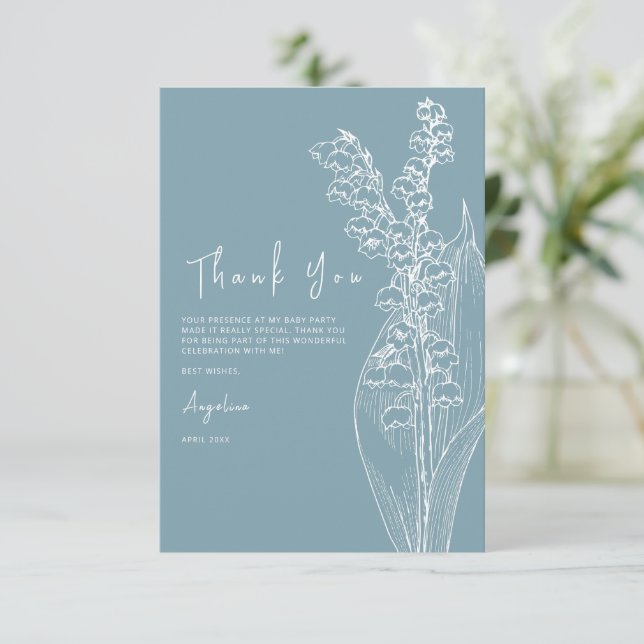 Flat Thank You Card Bride Shower (Standing Front)