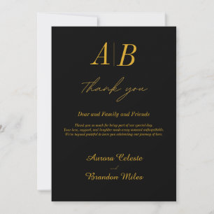 Flat Thank You Card Custom Wedding Name