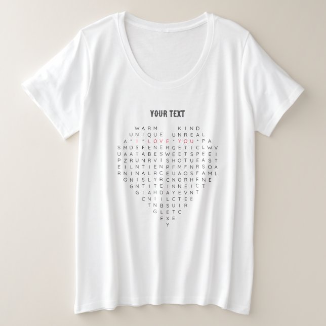 Flat Thank You Card Plus Size T-Shirt (Design Front)