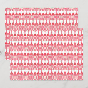 Flat Thank You Cards Red Ornate Elegant
