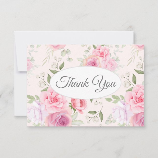 Flat Thank You Note Card (Front)