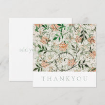 FLAT THANKYOU CARD : WILLIAM MORRIS : JASMINE