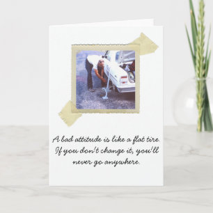 Flat Tire Humour Card