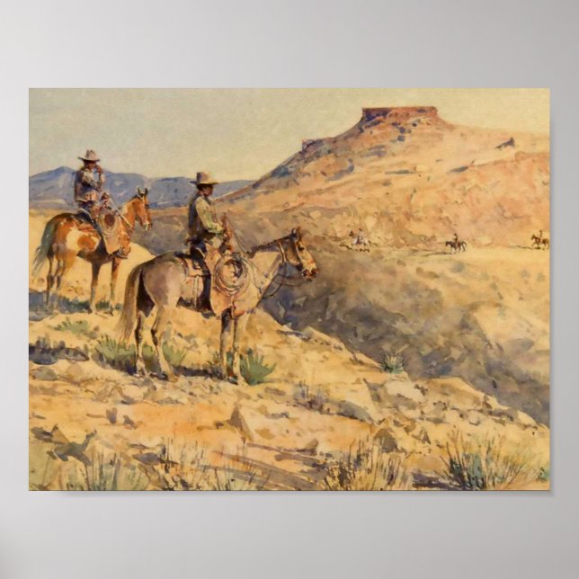 Flat-Top Riders by Edward Borein Poster (Front)