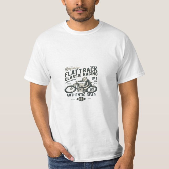 Flat Track Classic Racing T-Shirt (Front)