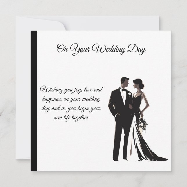 Flat Wedding Card (Front)