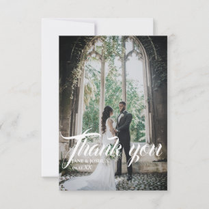 Flat Wedding Thank You Card