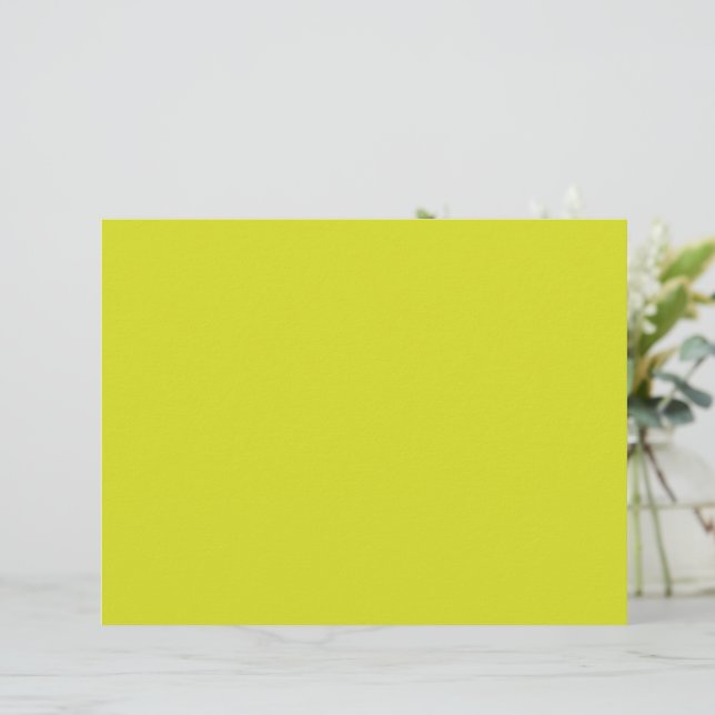 Flat Yellow Background – Back-to-School Texture Custom Letterhead (Standing Front)