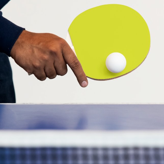 Flat Yellow Background – Back-to-School Texture Ping Pong Paddle (Insitu)