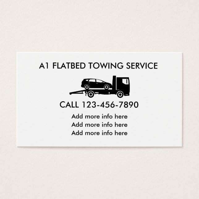 Flatbed Automotive Towing Service (Front)