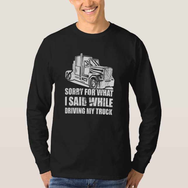 Flatbed Truck 18 Wheeler for a Semi Truck Driver M T-Shirt (Front)