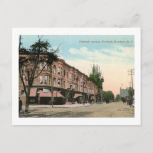 Flatbush Ave., Brooklyn, New York Vintage Postcard