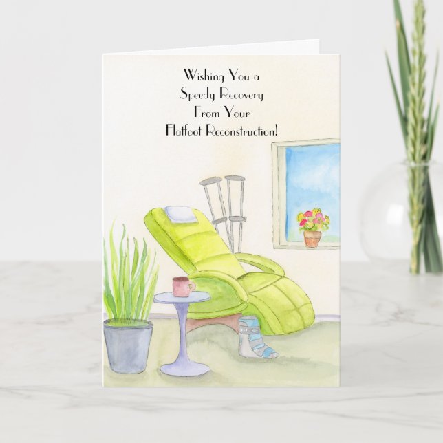 Flatfoot Reconstruction Recovery Crutches & Boot Card (Front)