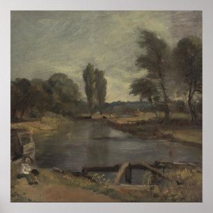 Flatford Lock – John Constable Poster