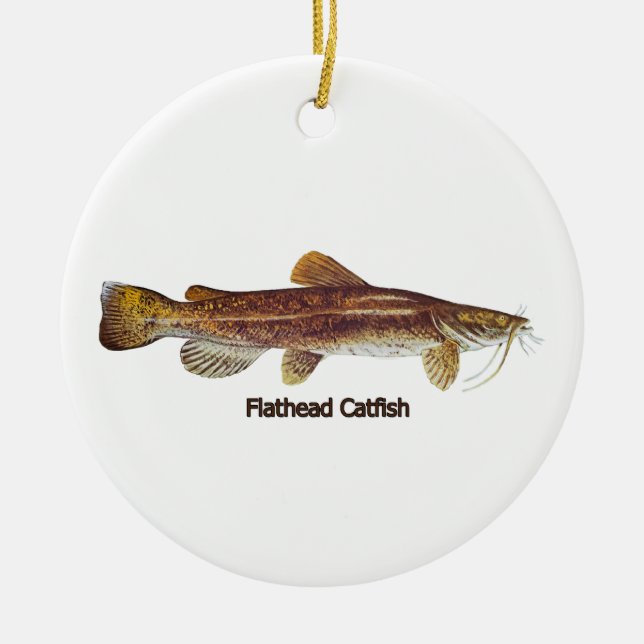 Flathead Catfish Ceramic Tree Decoration (Front)