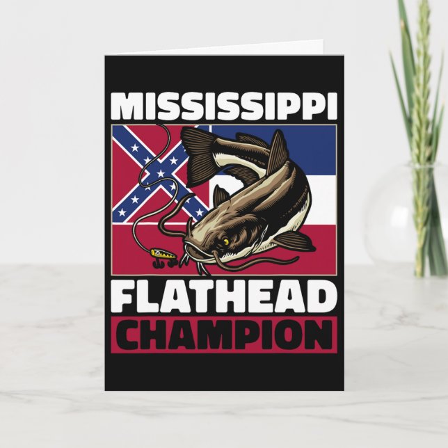 Flathead Catfish Hunting Catfishing Dad Catfish Hu Card (Front)