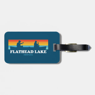 Flathead Lake Montana Canoe Luggage Tag
