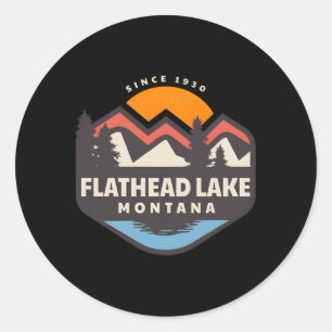 Flathead Lake Montana Classic Round Sticker