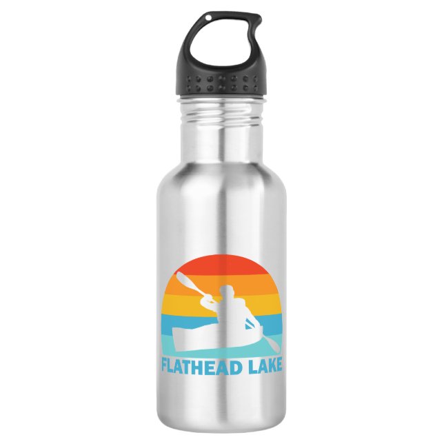 Flathead Lake Montana Kayak 532 Ml Water Bottle (Front)