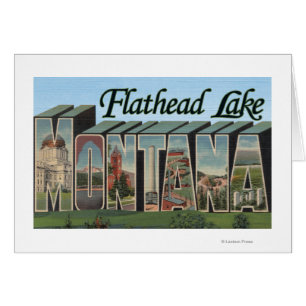 Flathead Lake, Montana - Large Letter Scenes