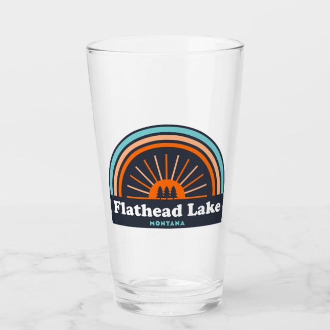 Flathead Lake Montana Rainbow Glass (Front)