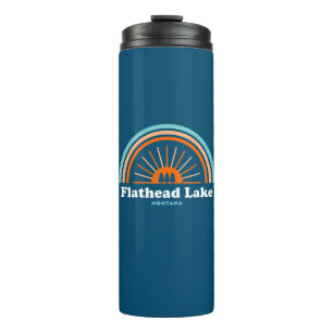 Flathead Lake Montana Rainbow Thermal Tumbler