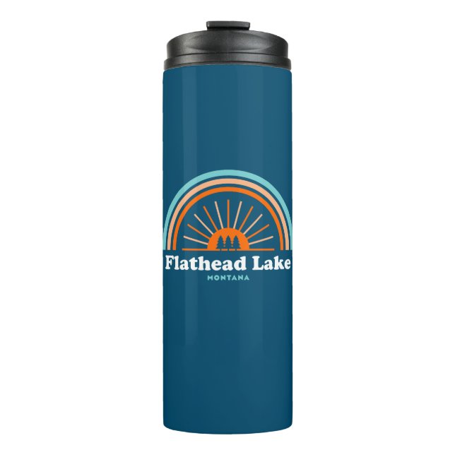 Flathead Lake Montana Rainbow Thermal Tumbler (Front)