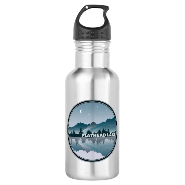 Flathead Lake Montana Reflection 532 Ml Water Bottle (Front)