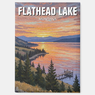 Flathead Lake Montana Travel Magnet