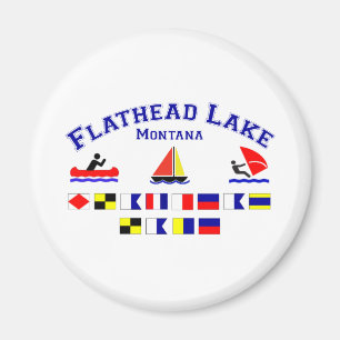 Flathead Lake MT Signal Flags Magnet