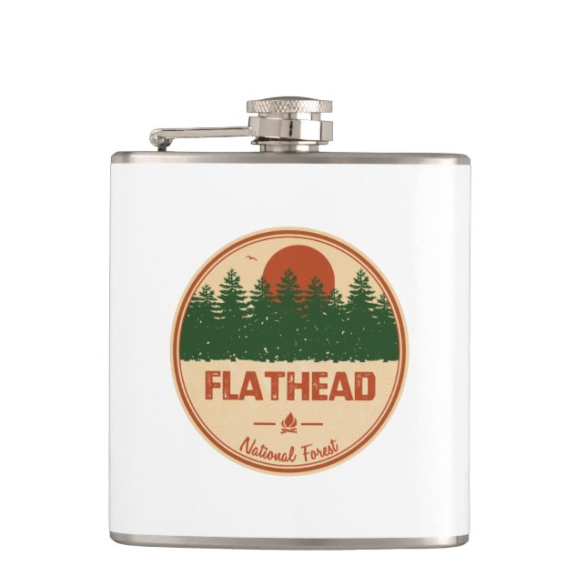 Flathead National Forest Hip Flask (Front)