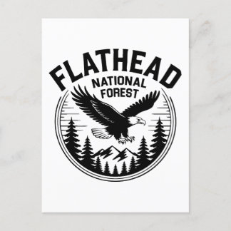 Flathead National Forest Montana Adventure Vibes  Holiday Postcard