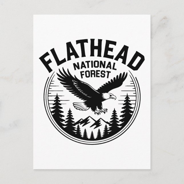 Flathead National Forest Montana Adventure Vibes  Holiday Postcard (Front)