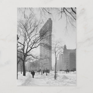 Flatiron Building in Winter, 1902 Postcard