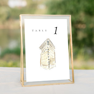 Flatiron Building New York Wedding Table Number