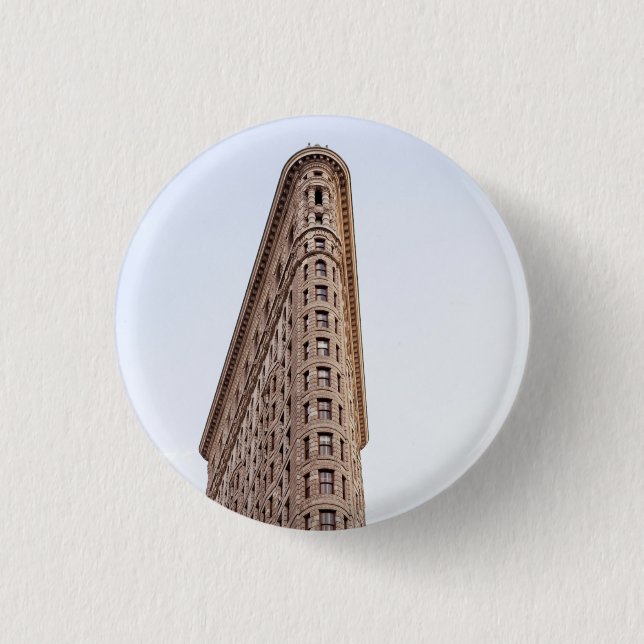 Flatiron building postcard 3 cm round badge (Front)