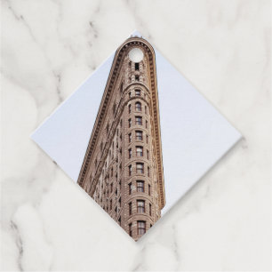 Flatiron building postcard favour tags