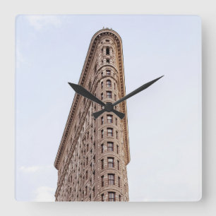 Flatiron building postcard square wall clock