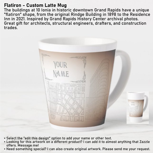 Flatiron - Custom Latte Mug (Creator Uploaded)