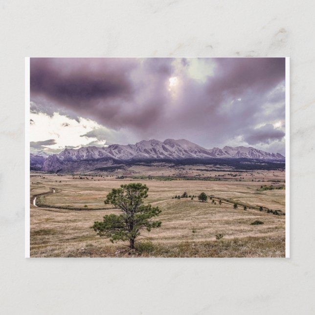 Flatirons at Sunset Postcard (Front)