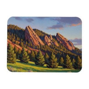 Flatirons Colorado Travel Magnet