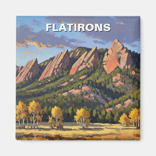 Flatirons Colorado Travel Magnet
