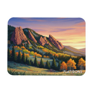 Flatirons Colorado Travel Magnet